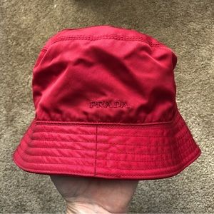 Designer Inspired Red Bucket Hat